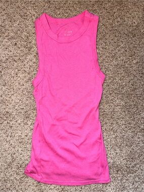 a new day Pink Ribbed Tank Top